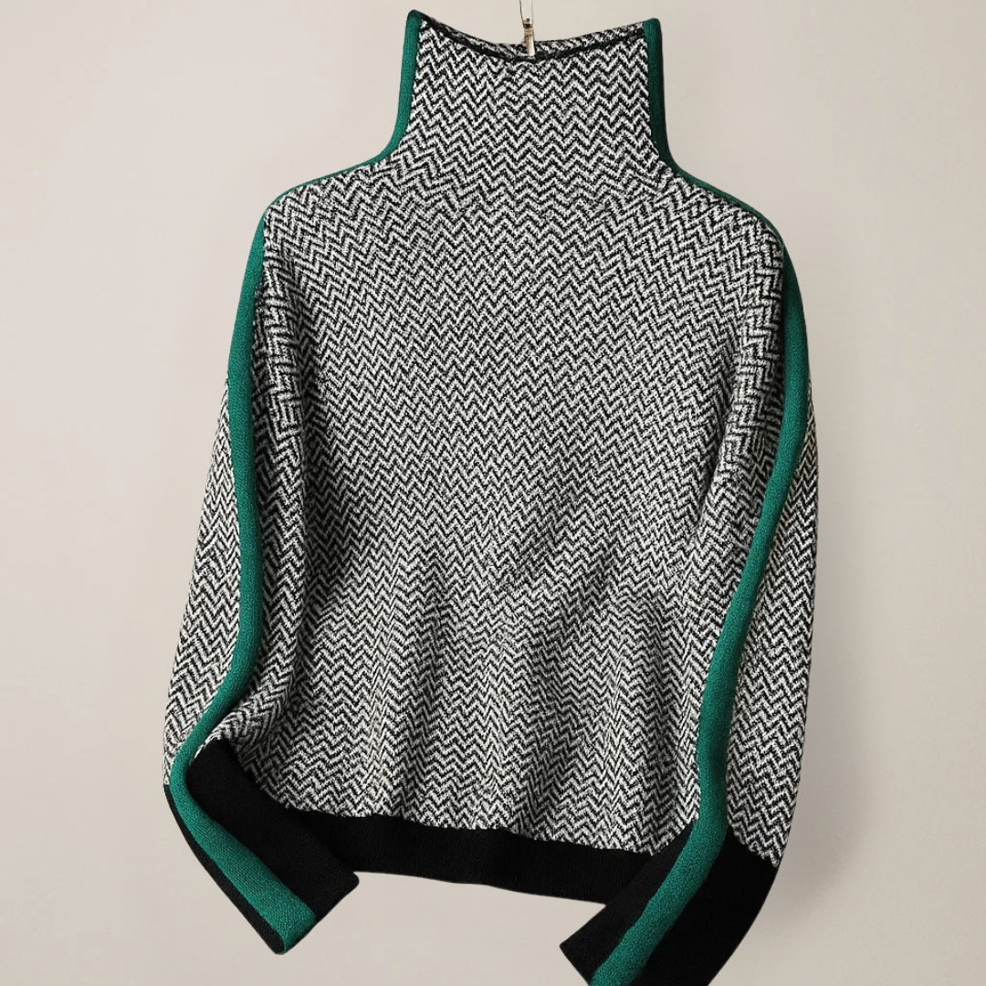 Clémence™ — Elegant pullover med struktureret krave