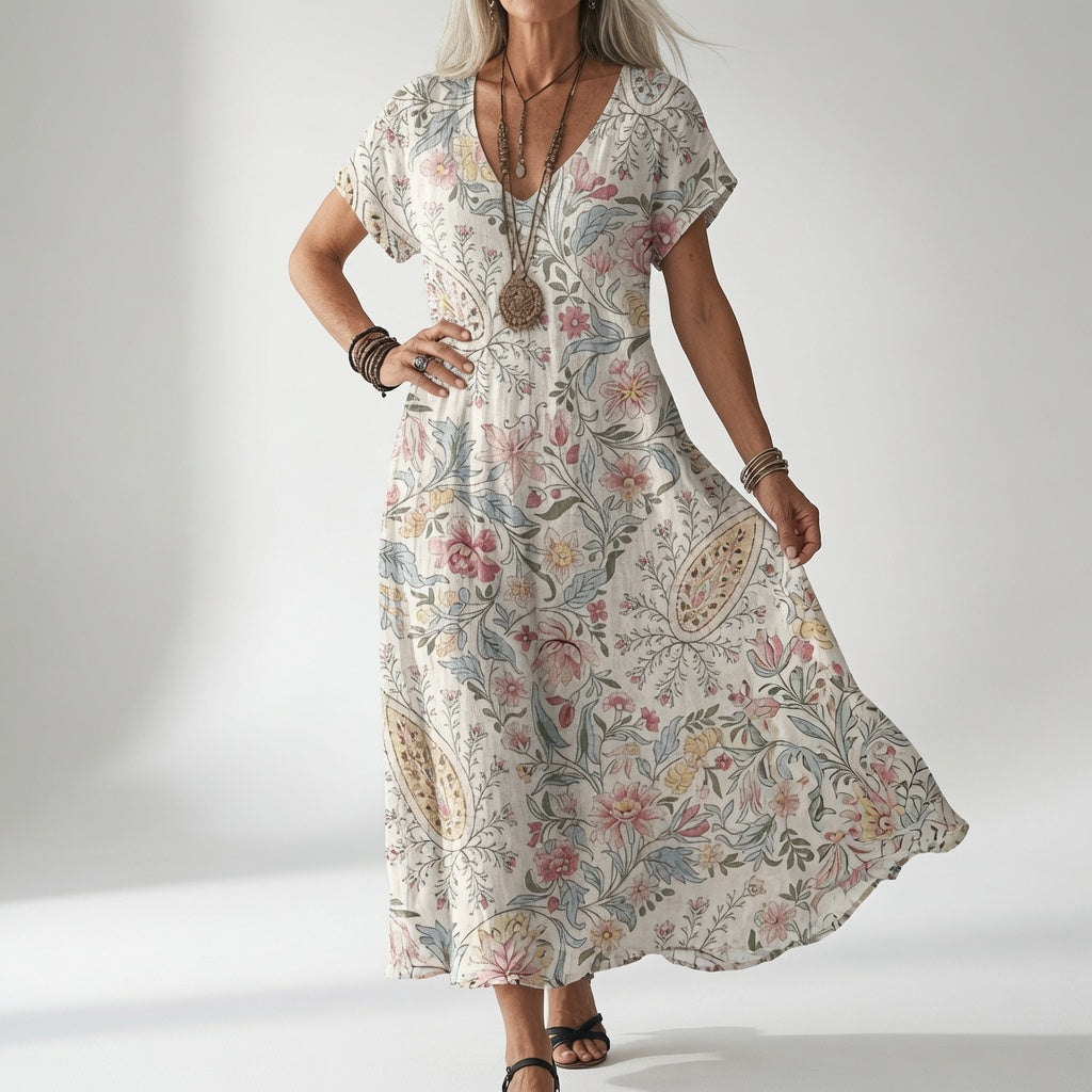 Élisoria™ — Flydende blomsterkjole med sommerlig charme