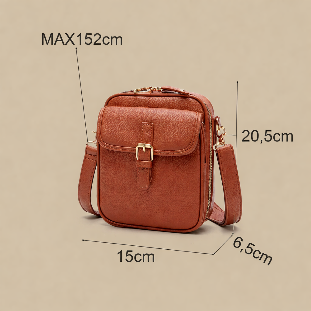 Camille™ — Rummelig elegant vintage messengertaske