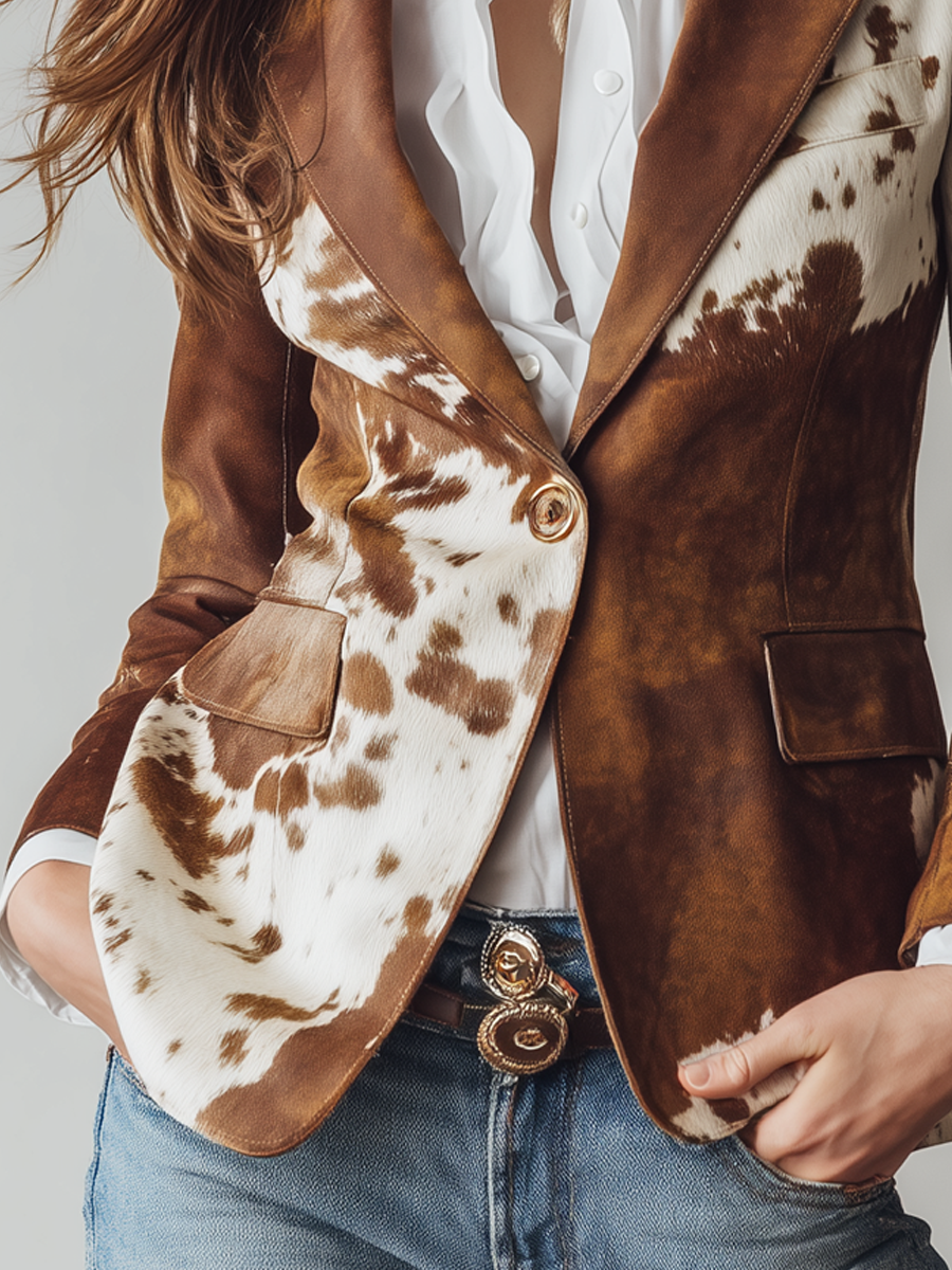 Agathe | Bæredygtig vintageblazer med koprint