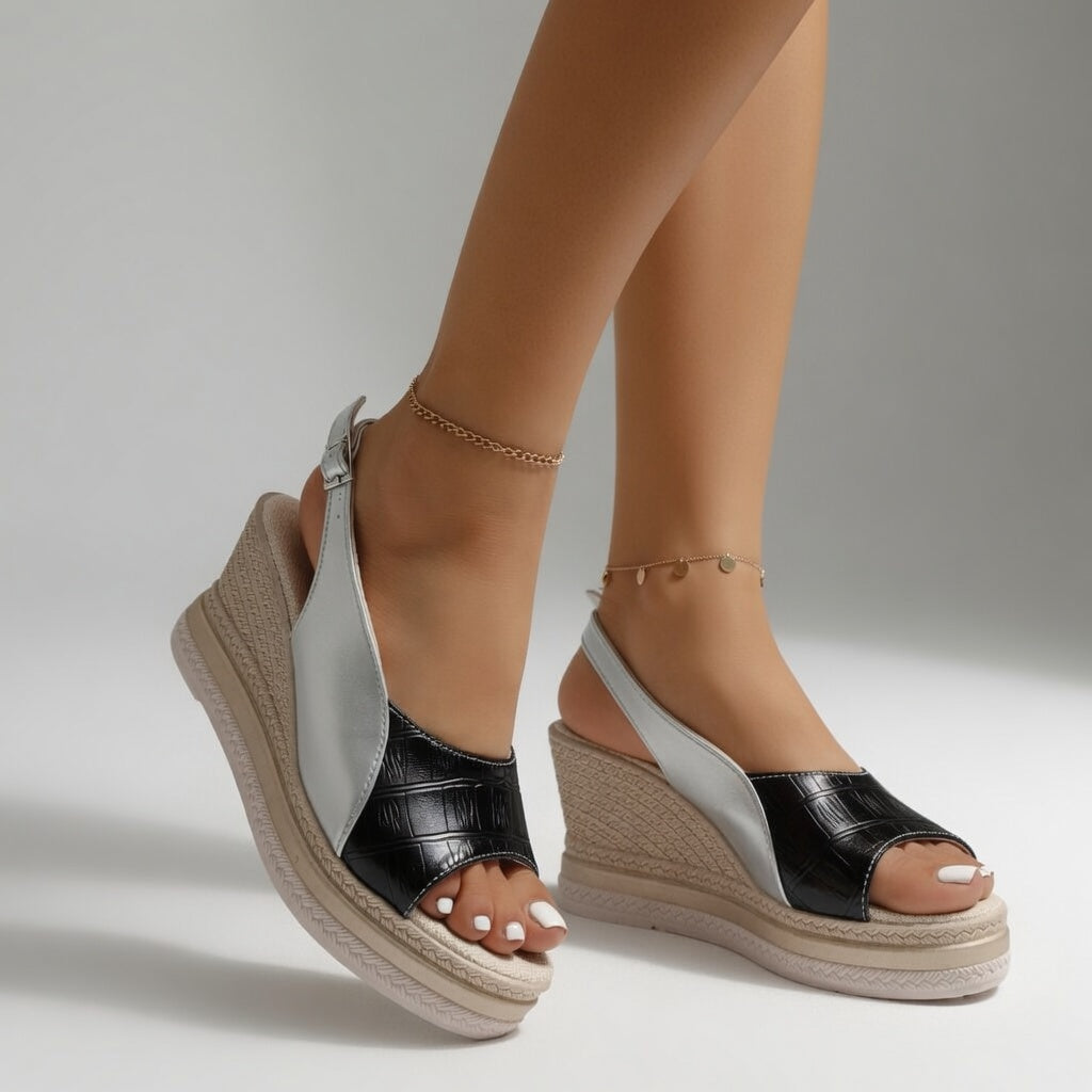 Cyrielle™ — Elegant espadrillessandal med kilehæl i sommerlig stil