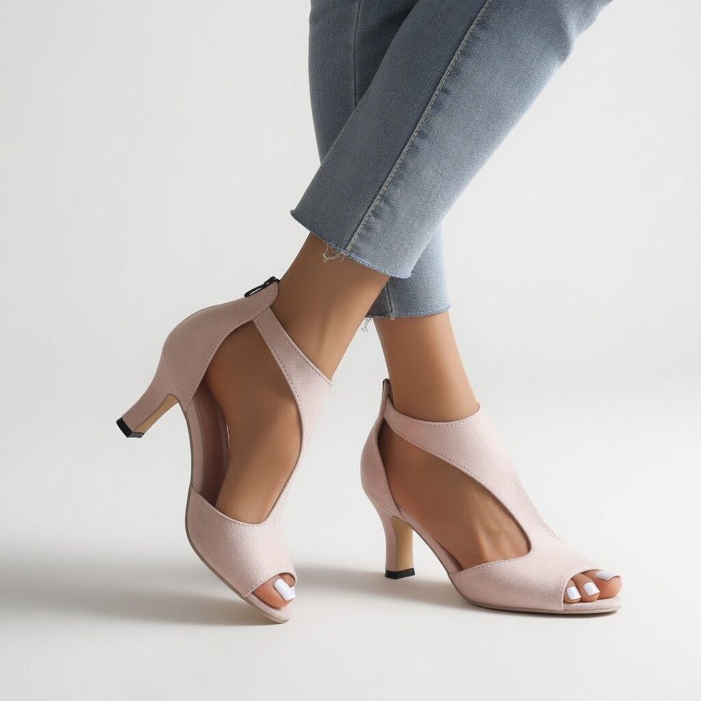Damienne™ – Sandal med ruskindshæl, aftenelegance
