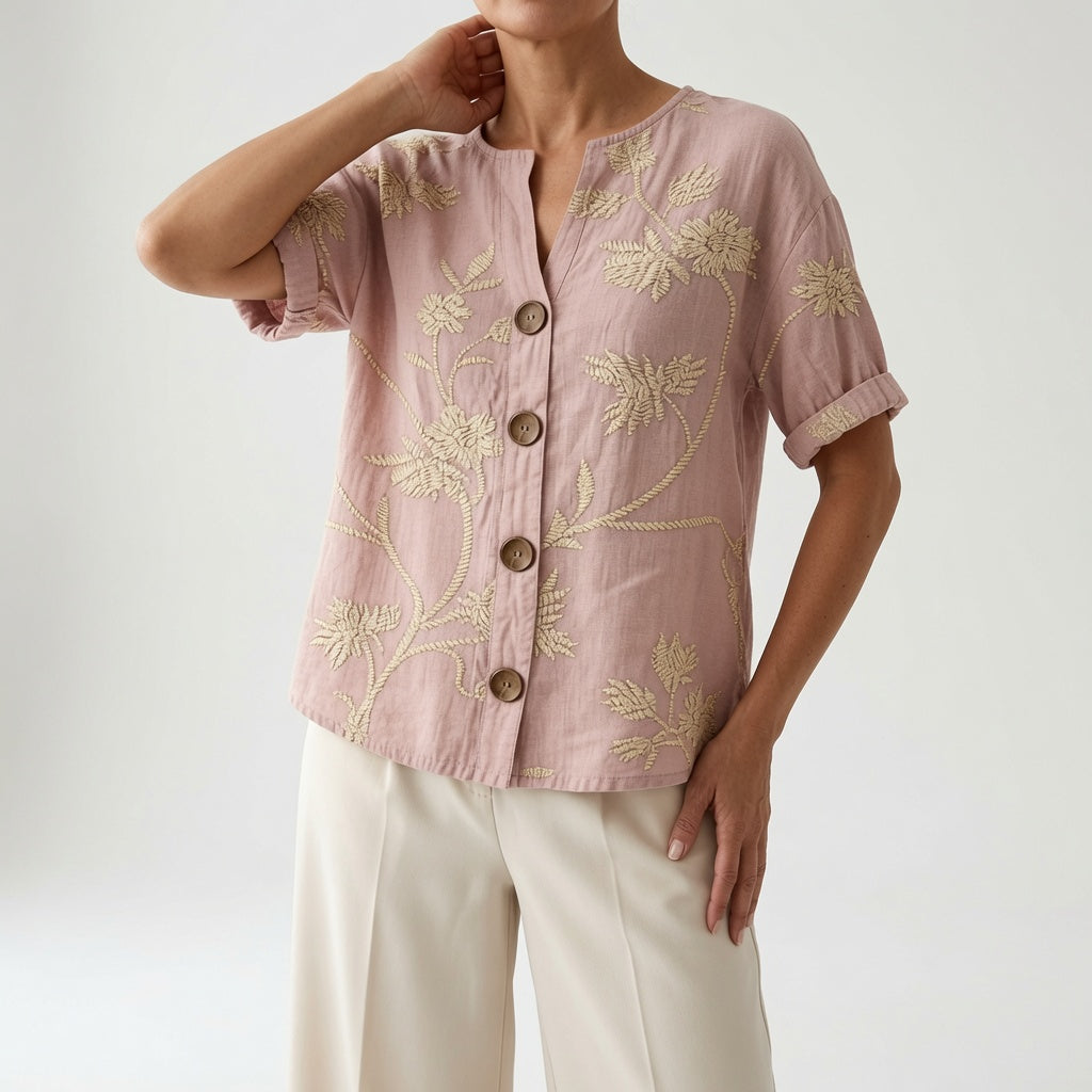 Loréssine™ — Elegant blomstret bluse til hverdagen