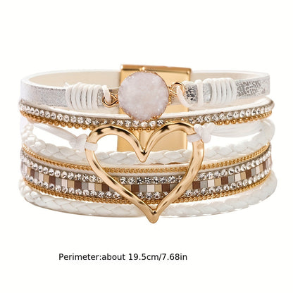 Boho-armbånd i Læder med Flere Lag