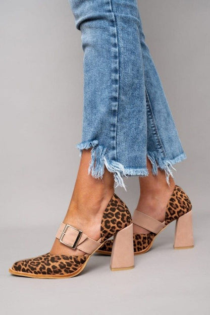 Ilana™ | Blokhæle med dristigt leopardprint