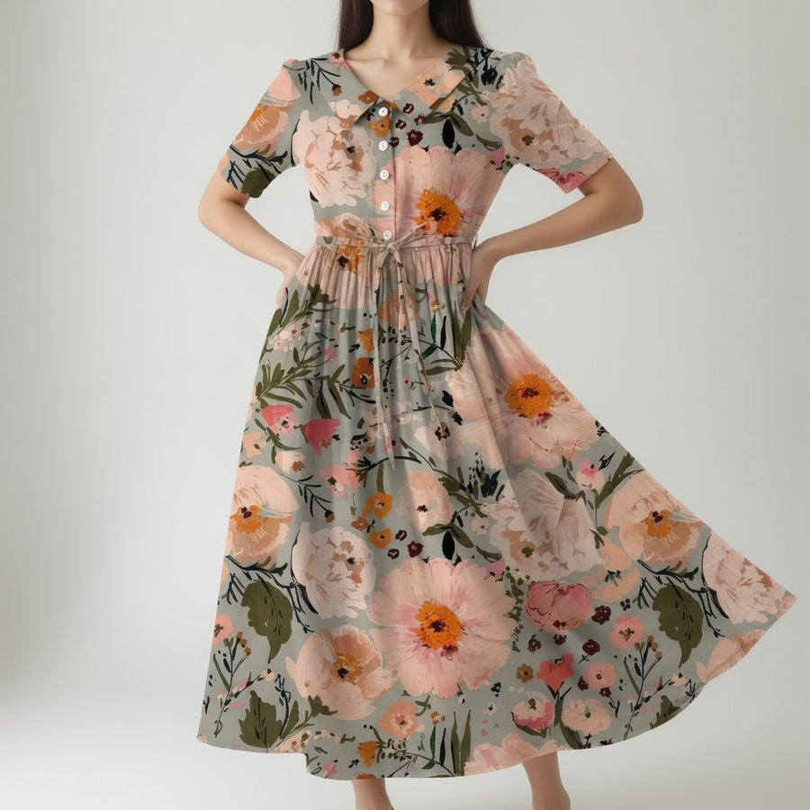 Livia - Elegant blomsterkjole