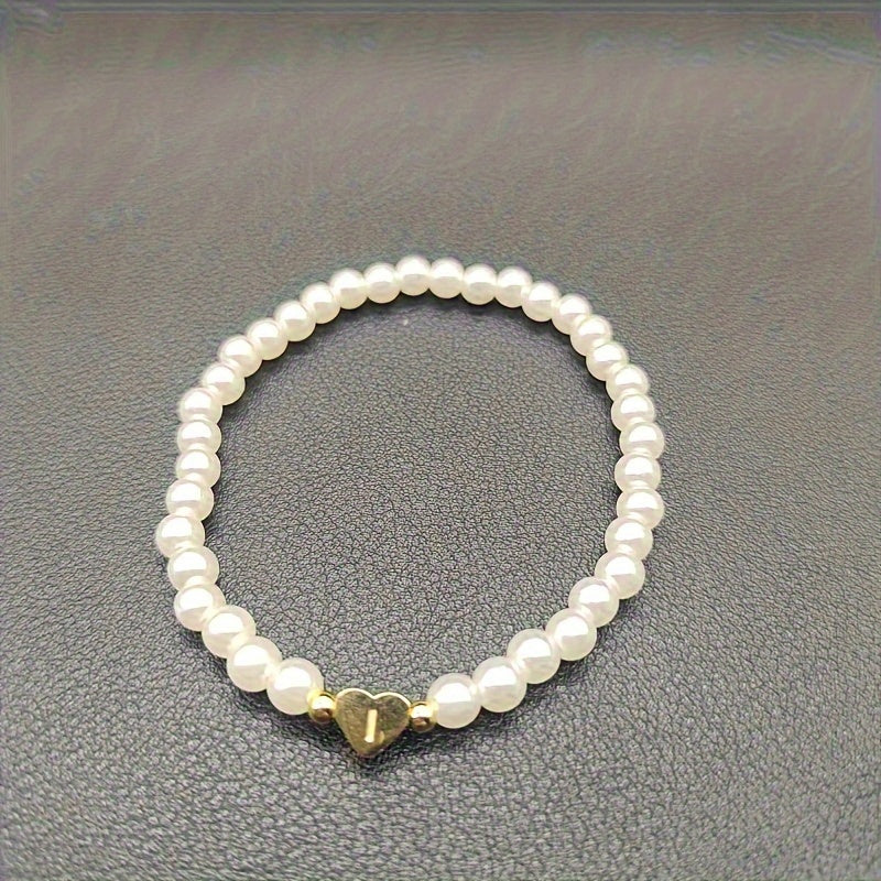 Elegant Armbånd med Initial i Hjerte (A–Z)