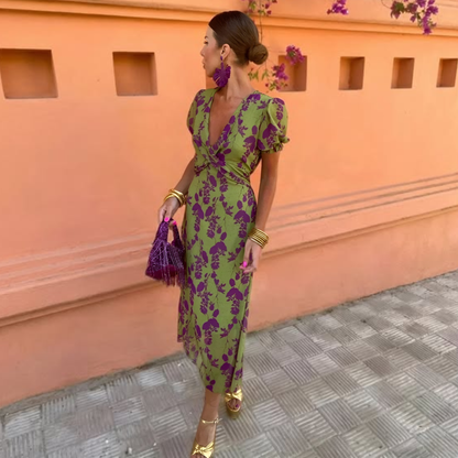 Anaïs™ — Midikjole med elegant print