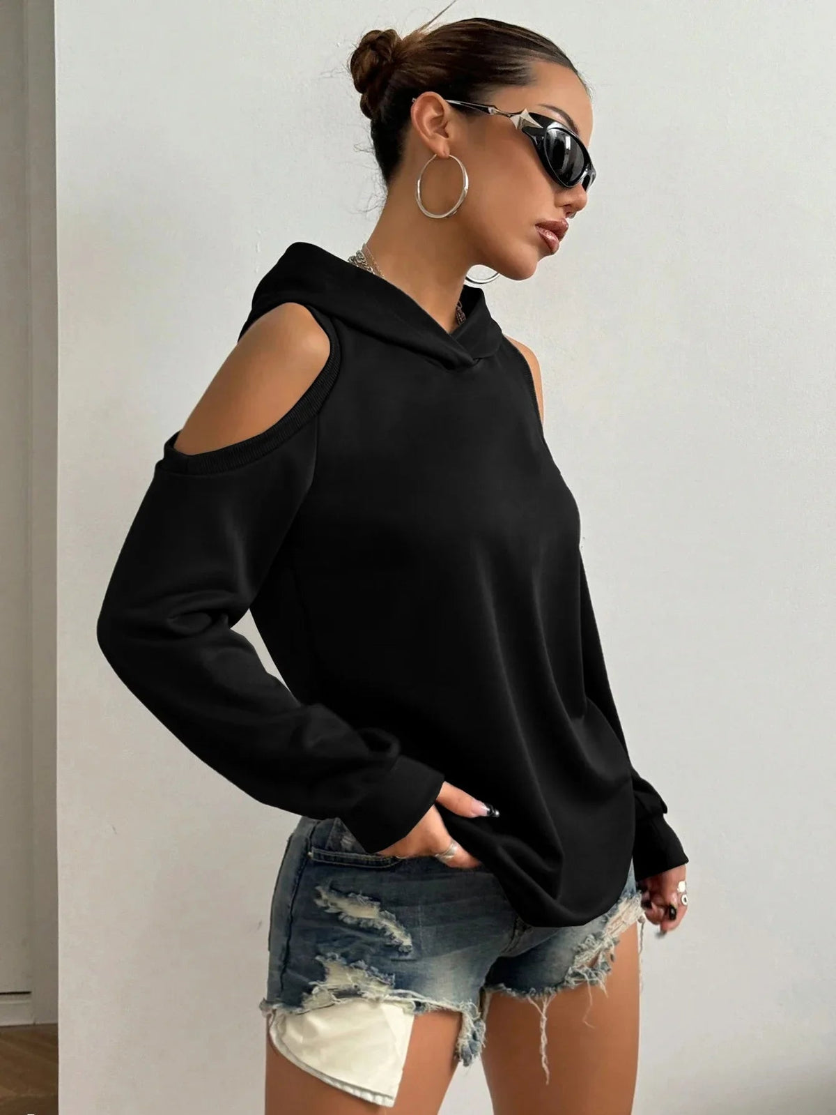 Camélia™ — Elegant sweatshirt med åbne skuldre