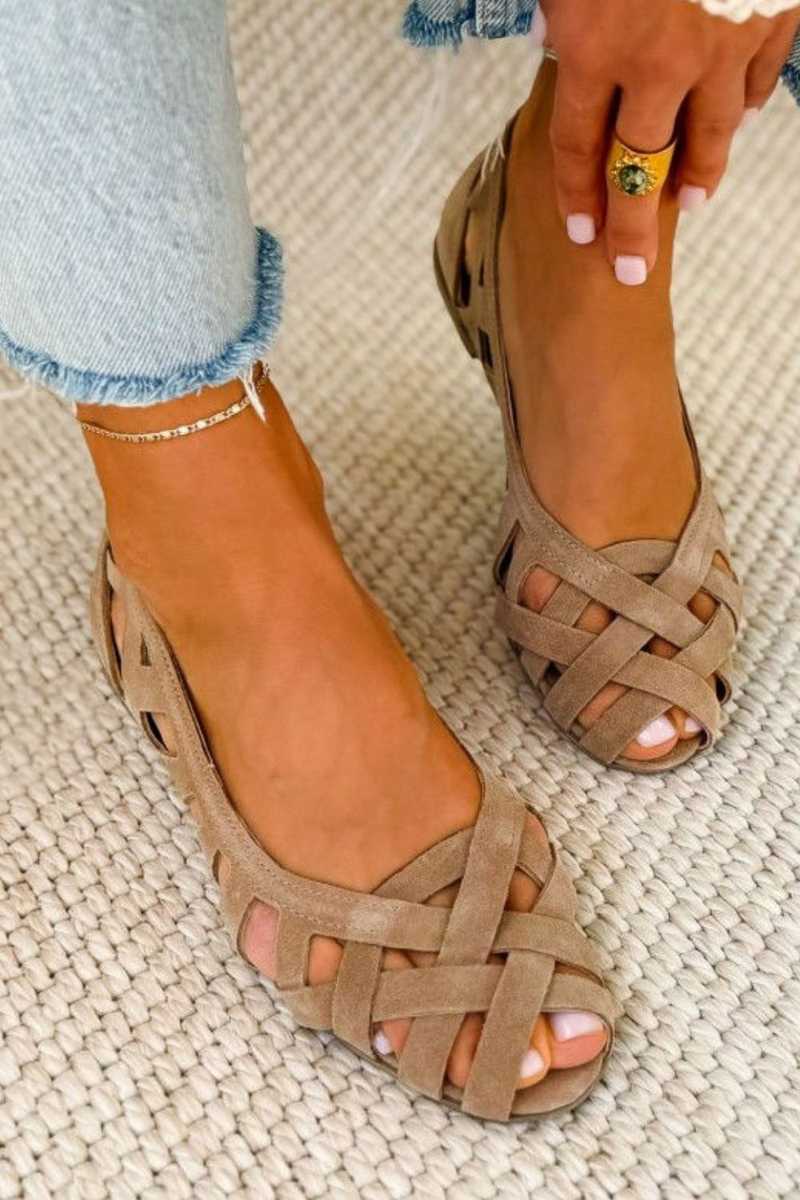 Caterina farverige Intrecciati-sandaler med komfort