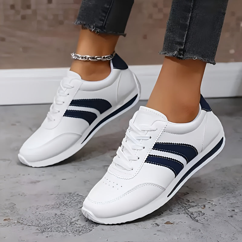 Lucienne™ — Hvide, elegante og komfortable sportssneakers