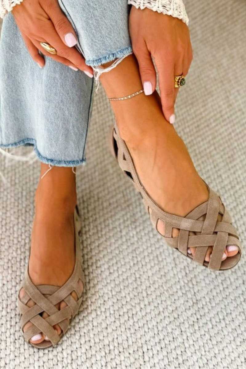 Caterina farverige Intrecciati-sandaler med komfort