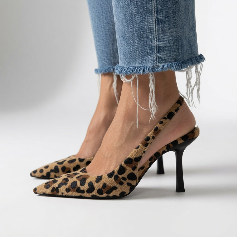 Avery™ | D'Orsay-hæle med leopardprint