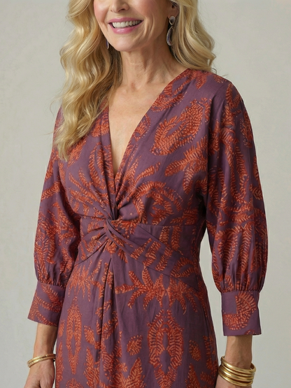 Lune | Naturlig wrap-midikjole