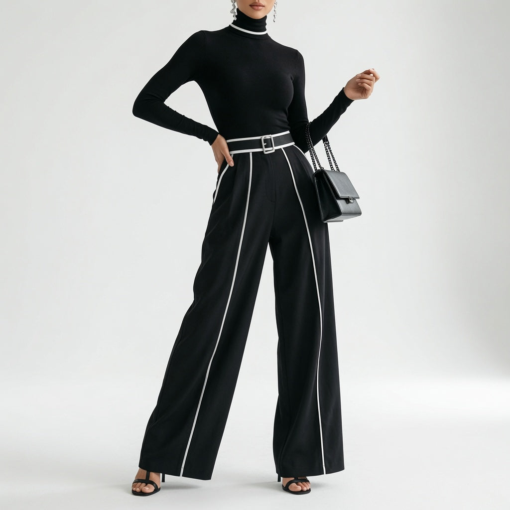 Vera™ | Elegant sæt med kontrastdetaljer