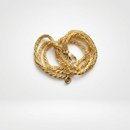 Dorelle™ — Ankelkæde med dobbelt kæde i guld og sølv, minimalistisk elegance