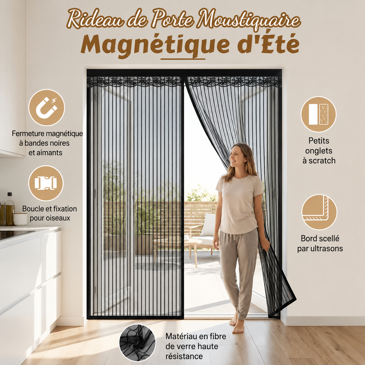 Portélia™ — Praktisk magnetisk insektgardin