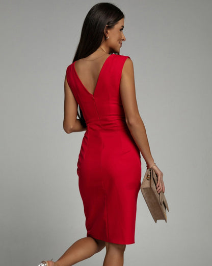Adrienne™ — Elegant draperet kjole med formende silhuet