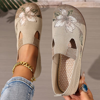 Rosalie™ — Elegante ergonomiske ballerinasko med blomstermotiv