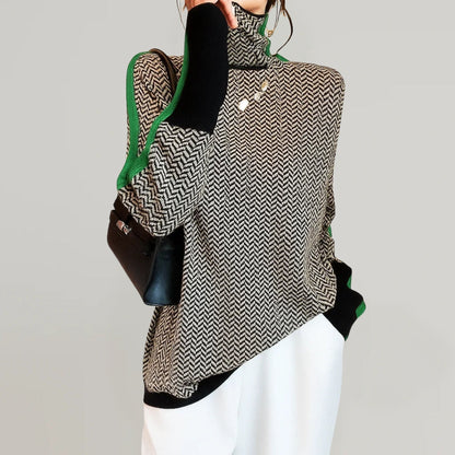 Clémence™ — Elegant pullover med struktureret krave