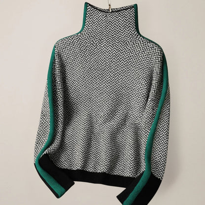 Clémence™ — Elegant pullover med struktureret krave