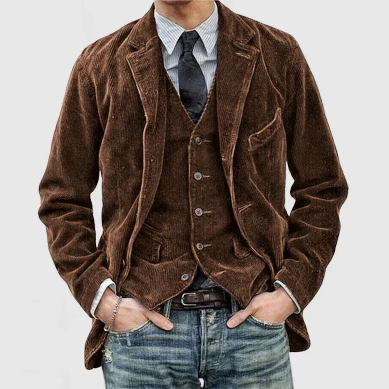 Thomas™ | Vintagejakke og vest i klassisk elegance