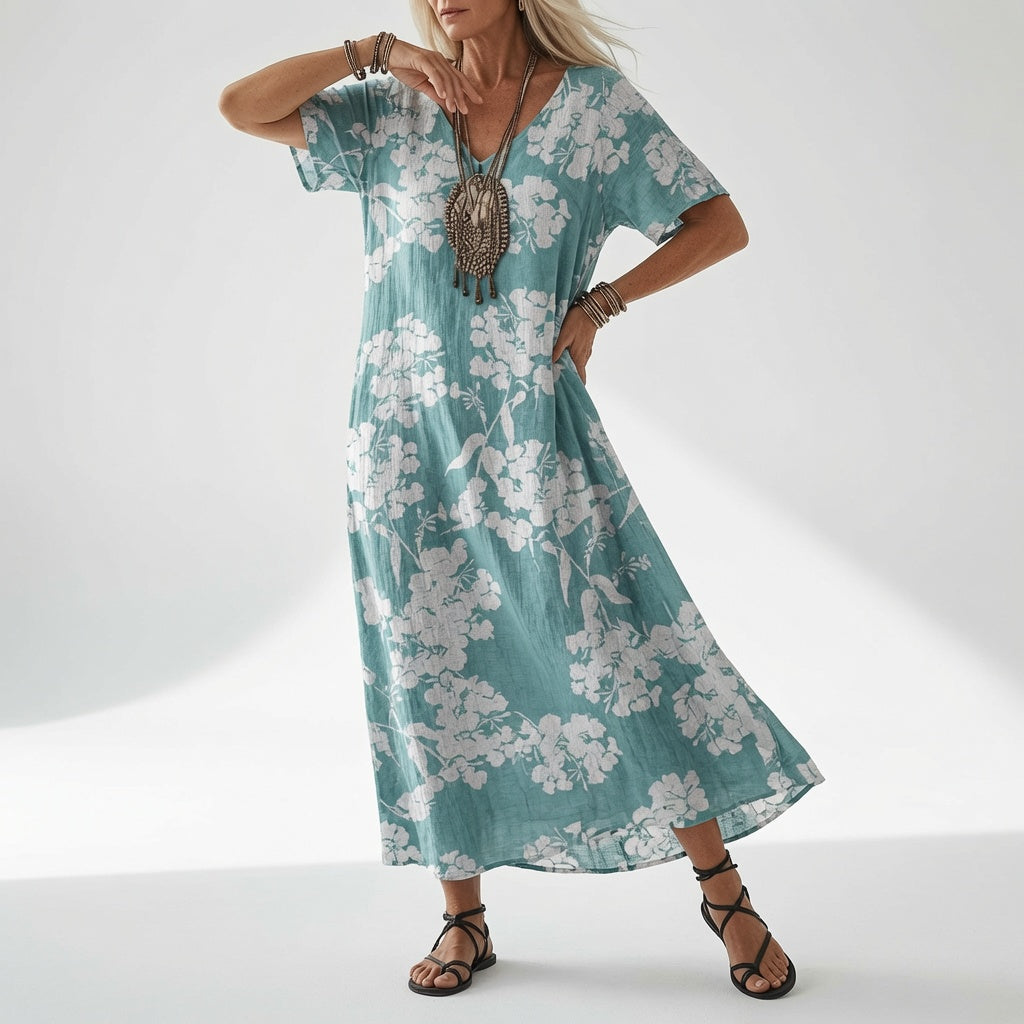 Élisoria™ — Flydende blomsterkjole med sommerlig charme