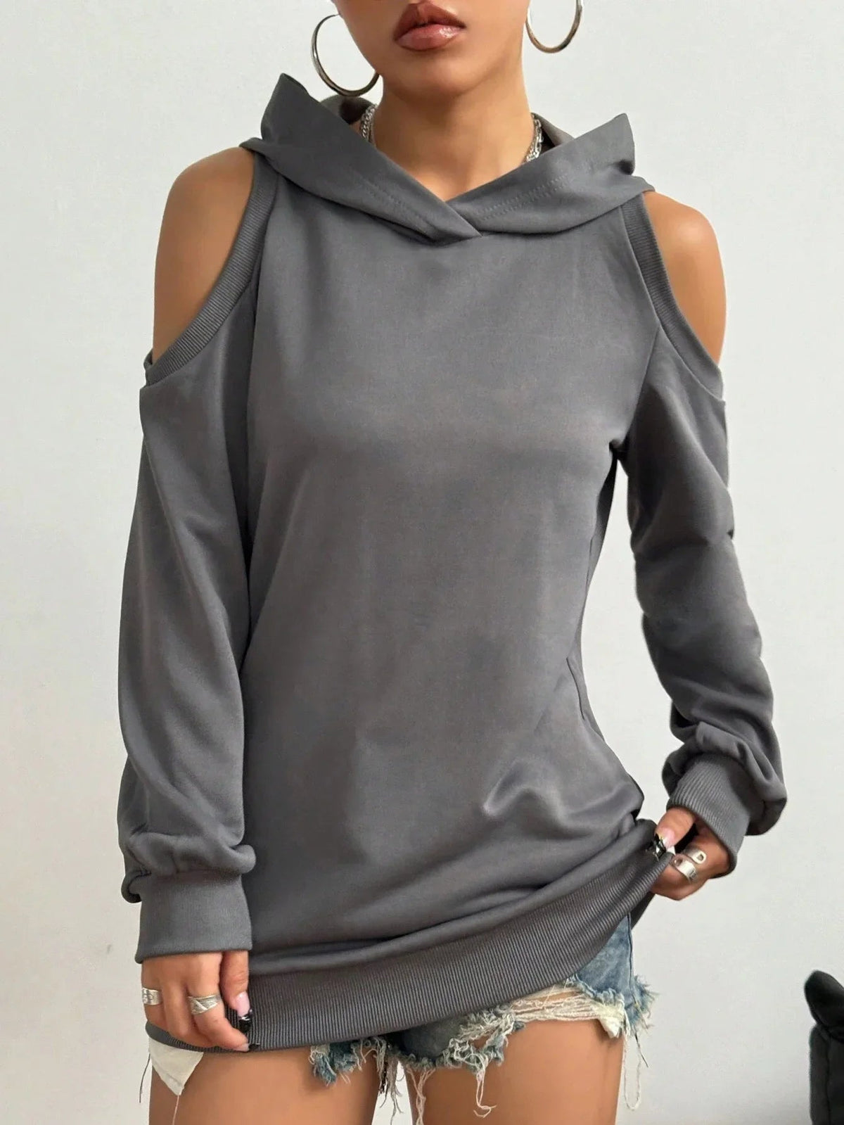 Camélia™ — Elegant sweatshirt med åbne skuldre
