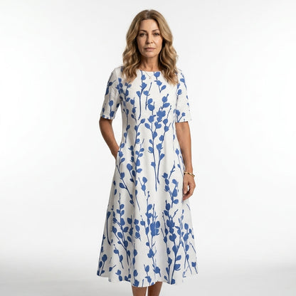 Miles - Afslappet blomstret midikjole