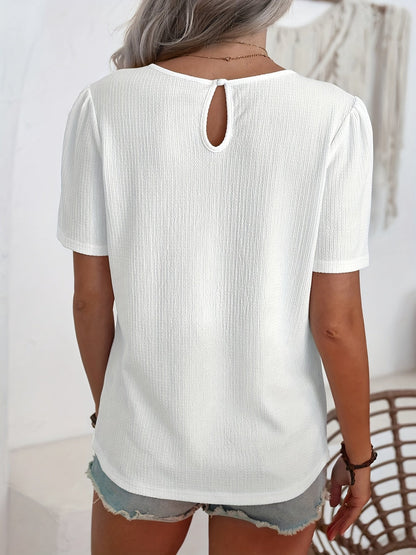 Noémie™ — Elegant T-shirt med subtil tekstur