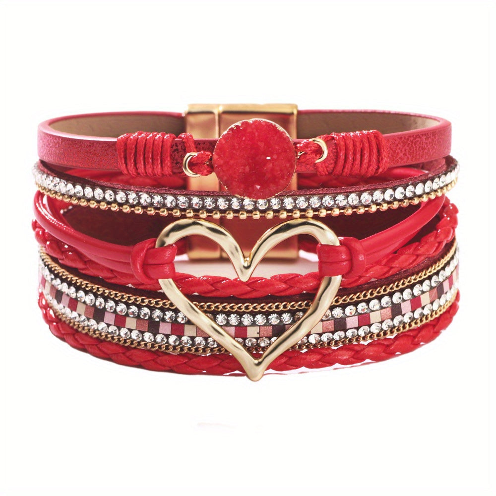Boho-armbånd i Læder med Flere Lag
