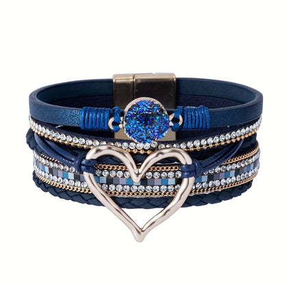 Boho-armbånd i Læder med Flere Lag