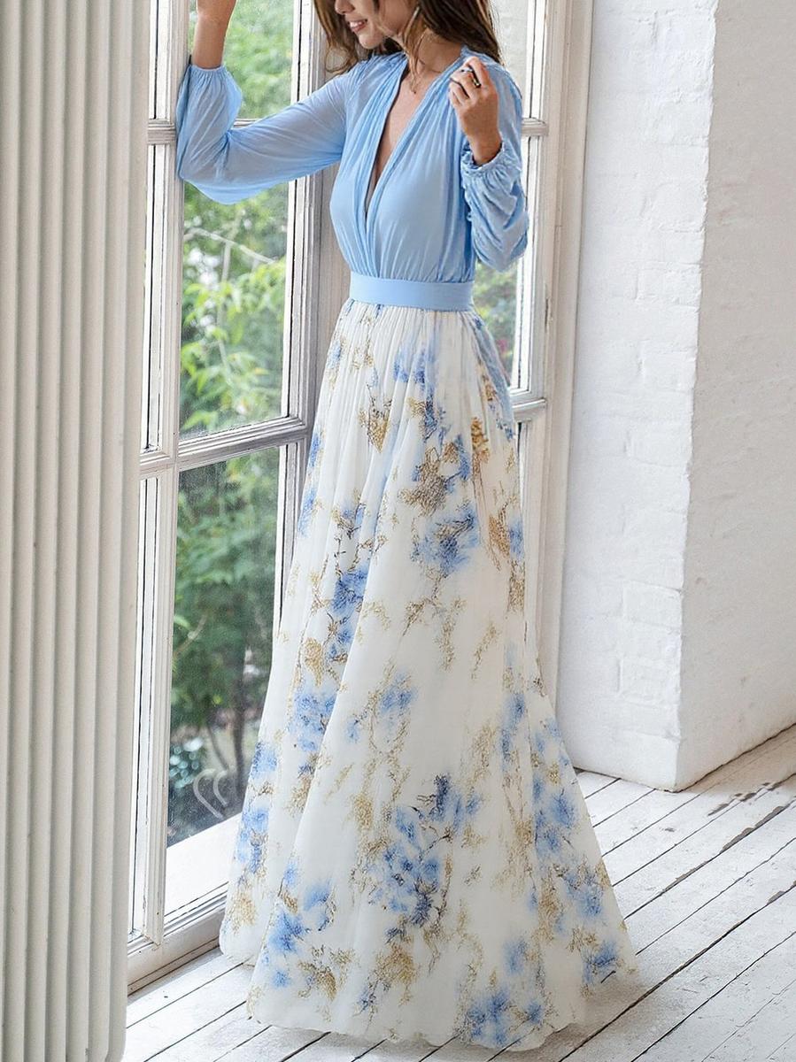 Pénélope maxikjole med blomster | Tidløs elegance fra Maison Claire et Sylvie