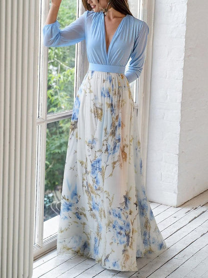 Pénélope maxikjole med blomster | Tidløs elegance fra Maison Claire et Sylvie