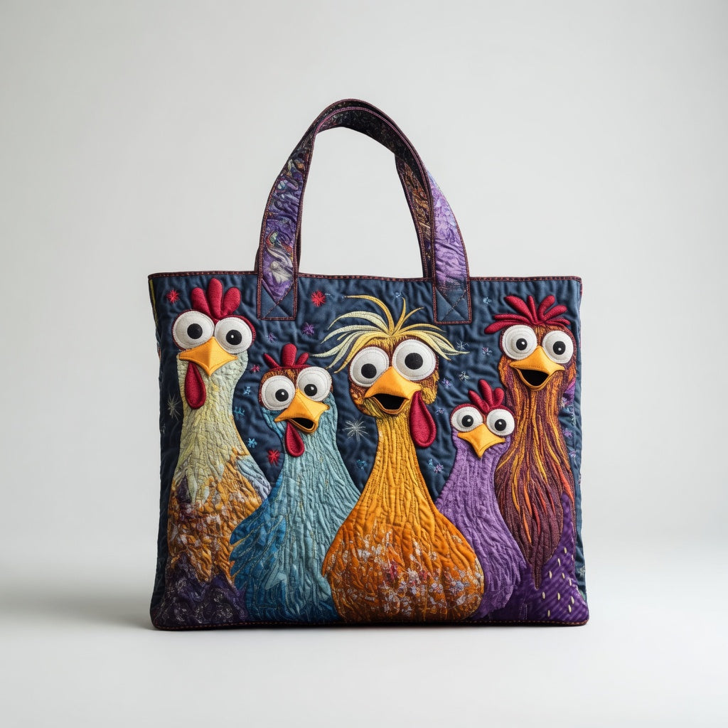 Artisan Tote Bag - Fem farverige høns