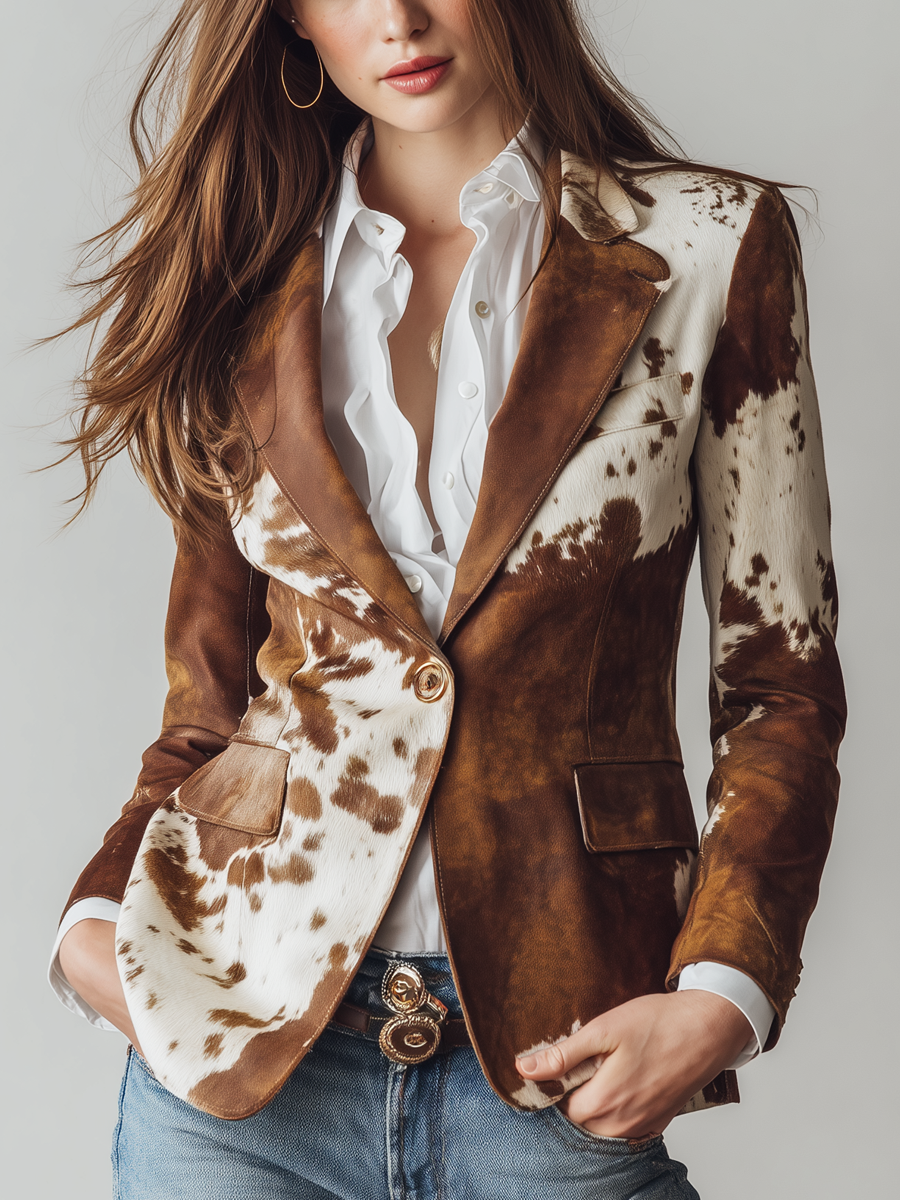 Agathe | Bæredygtig vintageblazer med koprint