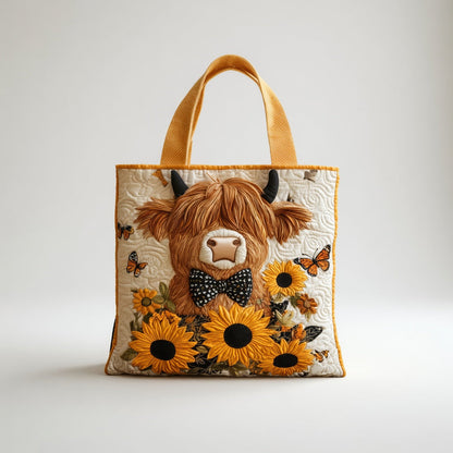 Artisan Tote Bag - Highland-ko med solsikker