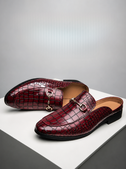 Marianna | Loafer-mules med krokodilleeffekt