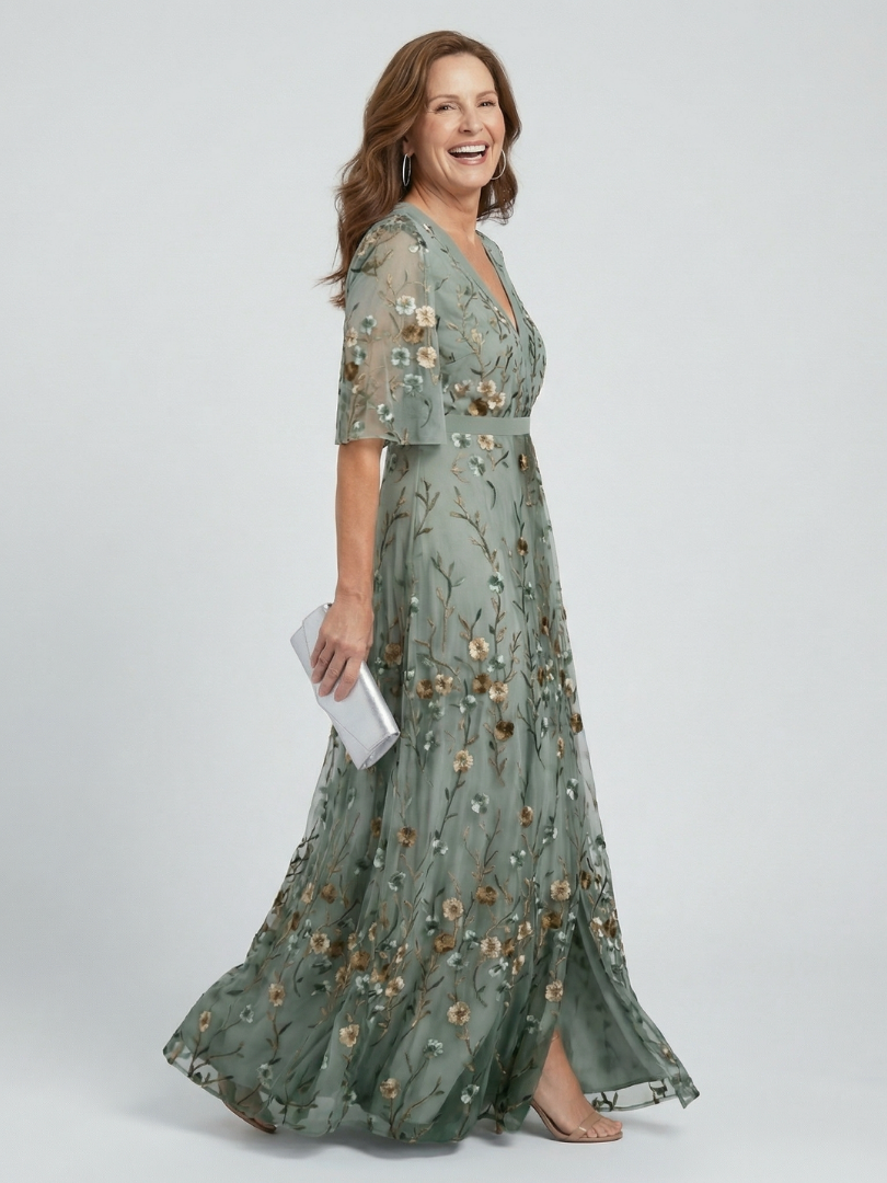 Selora | Maxi Halterneck-kjole Bloom Flow