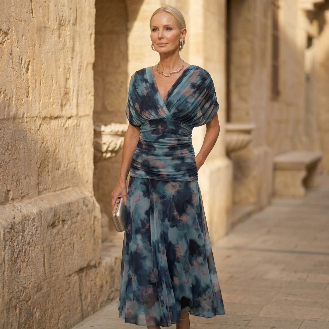 Luna | Elegant blå kjole