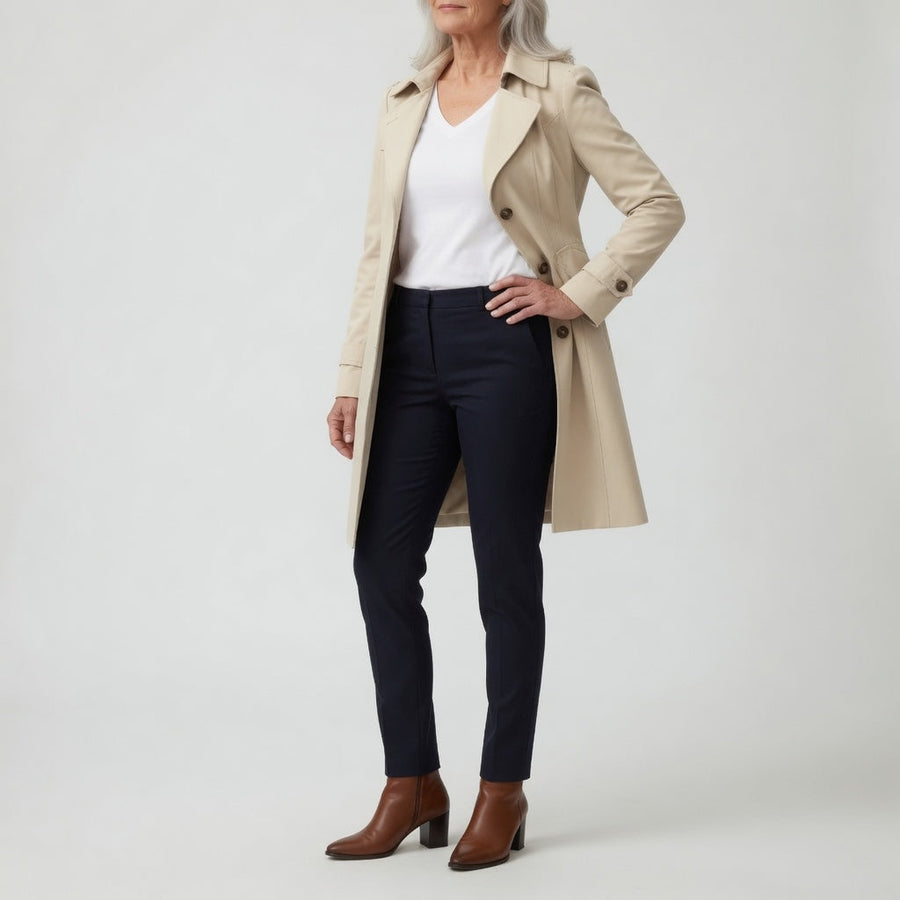 Matheline™ — Taljeret trenchcoat med tidløs parisisk elegance