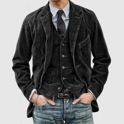 Thomas™ | Vintagejakke og vest i klassisk elegance