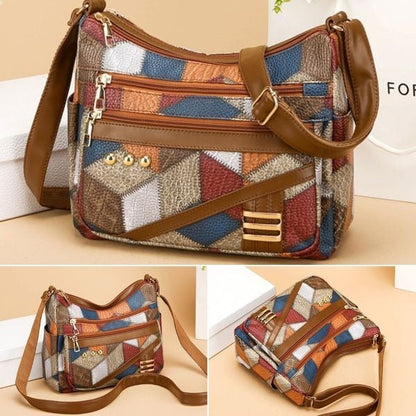 Éléonore™ — Elegant og tidløs patchwork-skuldertaske