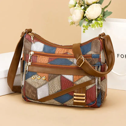 Éléonore™ — Elegant og tidløs patchwork-skuldertaske