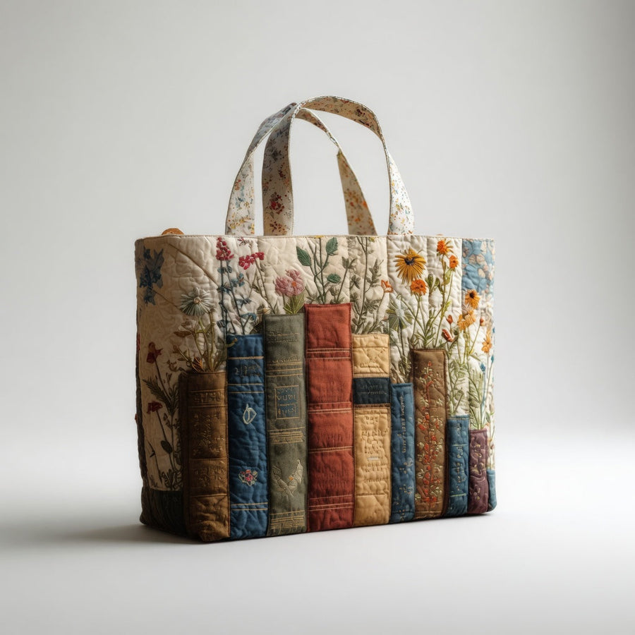 Tote Bag Artisan - Bøger og Blomster