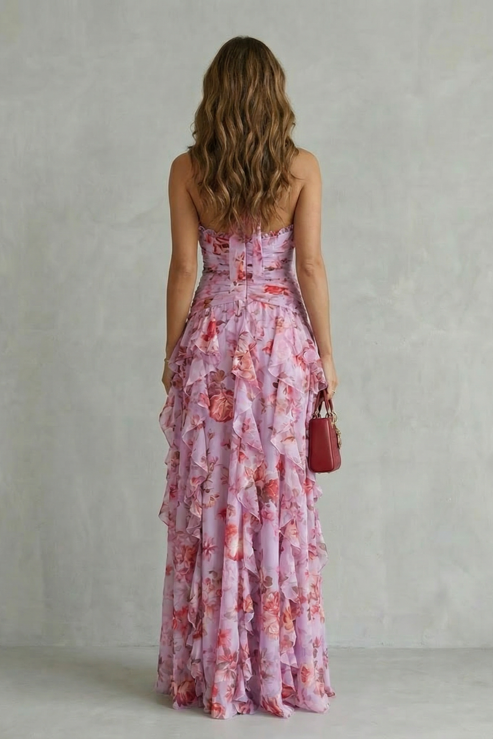 Elegant lang kjole med halterneck - Maison Claire et Sylvie