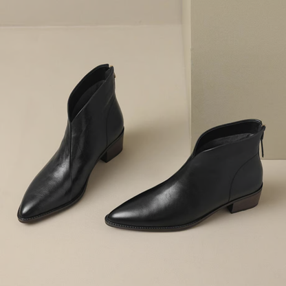 Camille™ – Luksuriøse ankelstøvler med lav hæl