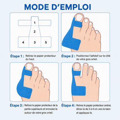Comforté™ — Forskåret hallux valgus-tape, kinesiologi, aktiv komfort