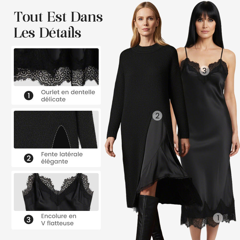Françoise™ | Varmt og elegant sæt med kjole og trøje