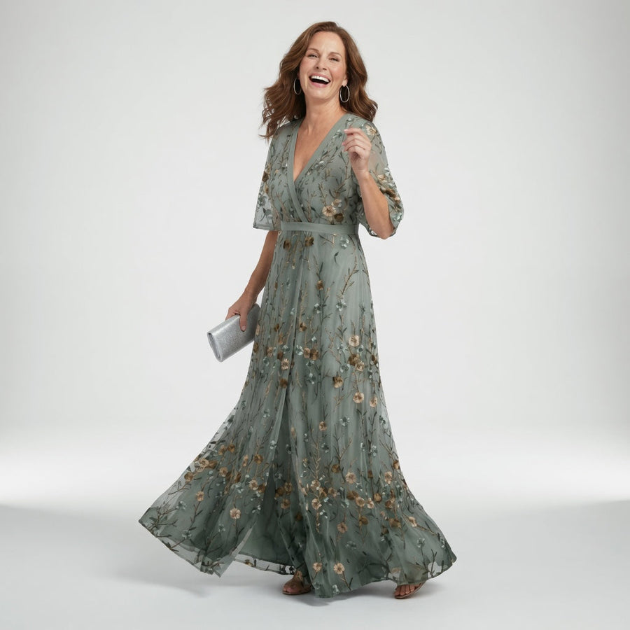 Selora | Maxi Halterneck-kjole Bloom Flow